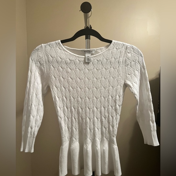 White House Black Market Sweaters - white house black market peplum sweater